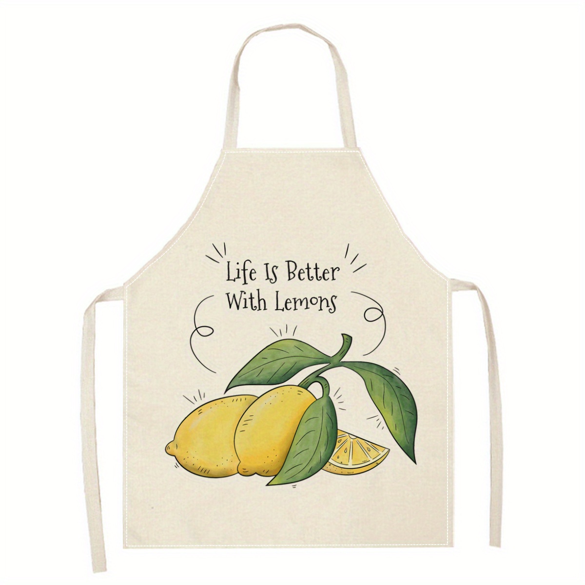TEMU 1pc Small Cake, Lemon, Single-sided 2d Print, Kitchen, Cooking, Art, Apron