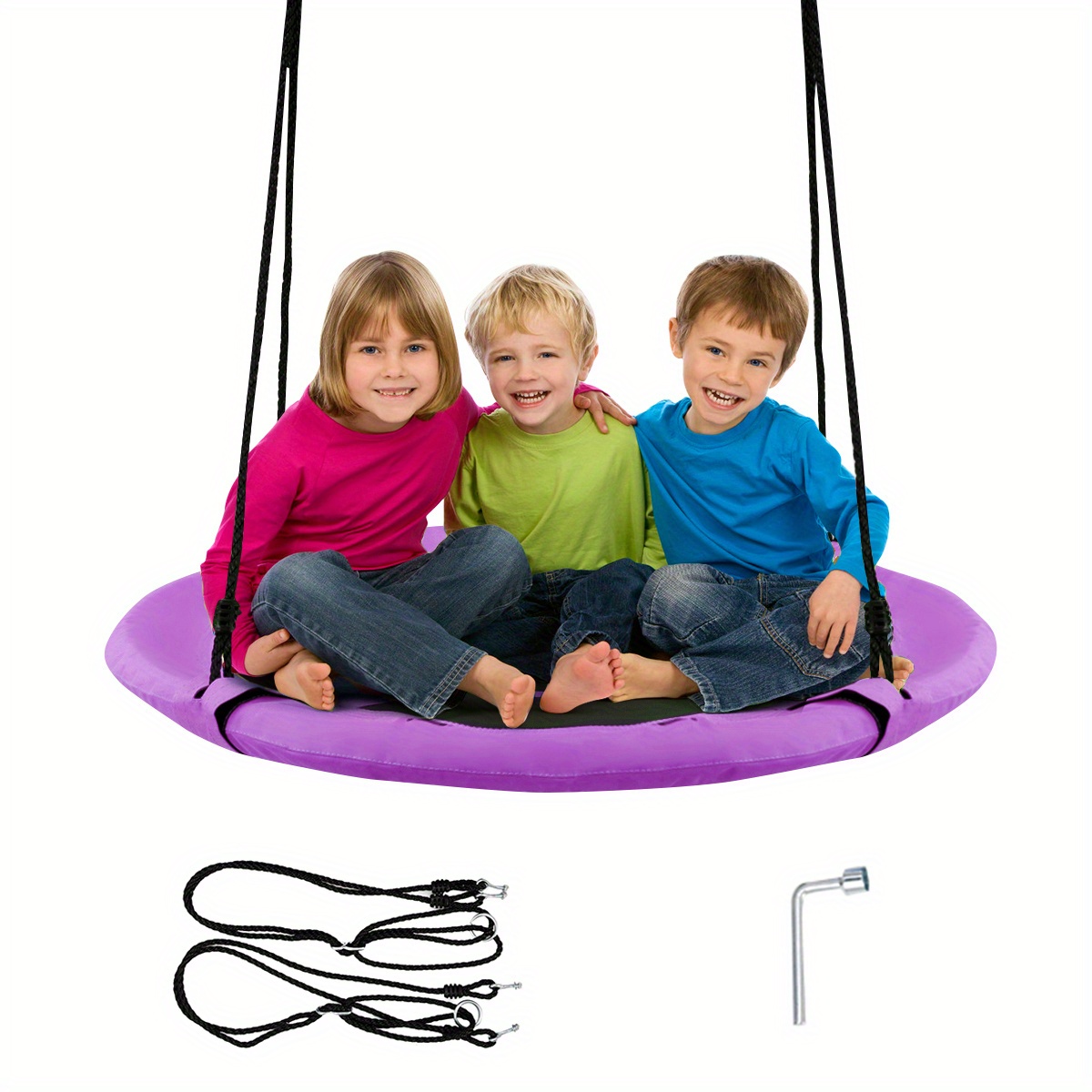 

Gymax 40" Flying Saucer Indoor Outdoor Play Set Kids Christmas Gift Purple