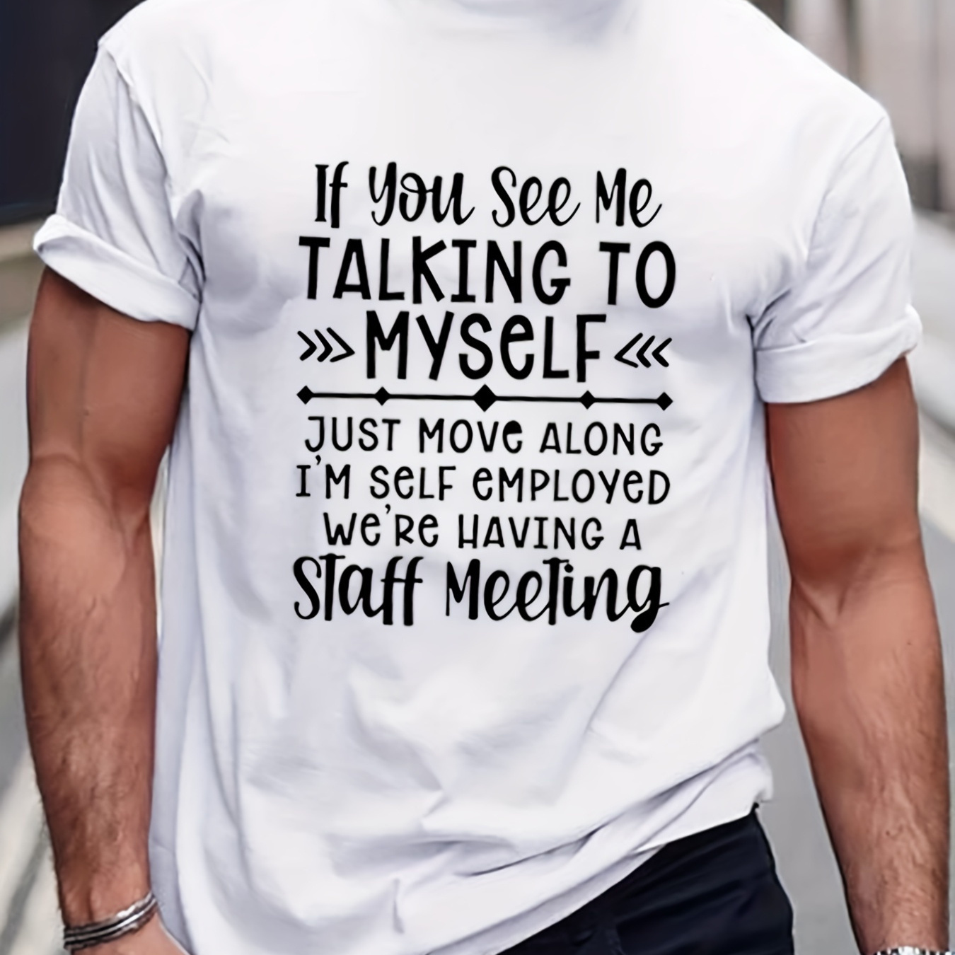 

1 Pc, 100% Cotton T-shirt, Men's Letter Print T-shirt, Round Neck Tee Casual Clothing, Spring And Summer