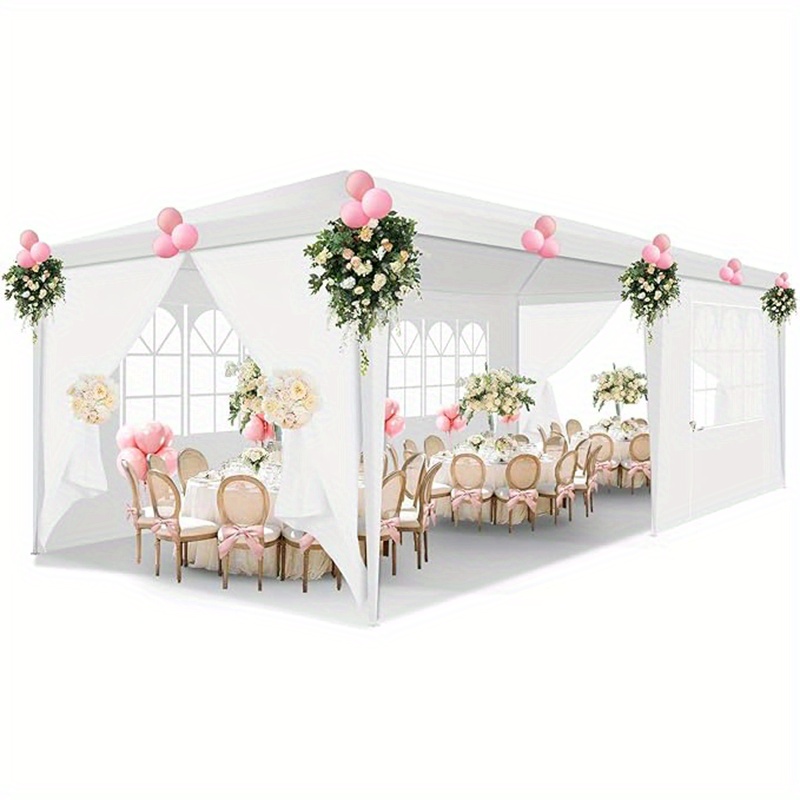 TEMU Tooluck10'x20' Party Tent, Outdoor Tent For Parties, Event Tent With Removable , Large Canopy Tent For Weddings, Bbq, Parties, Patio Camping Gazebo, Waterproof