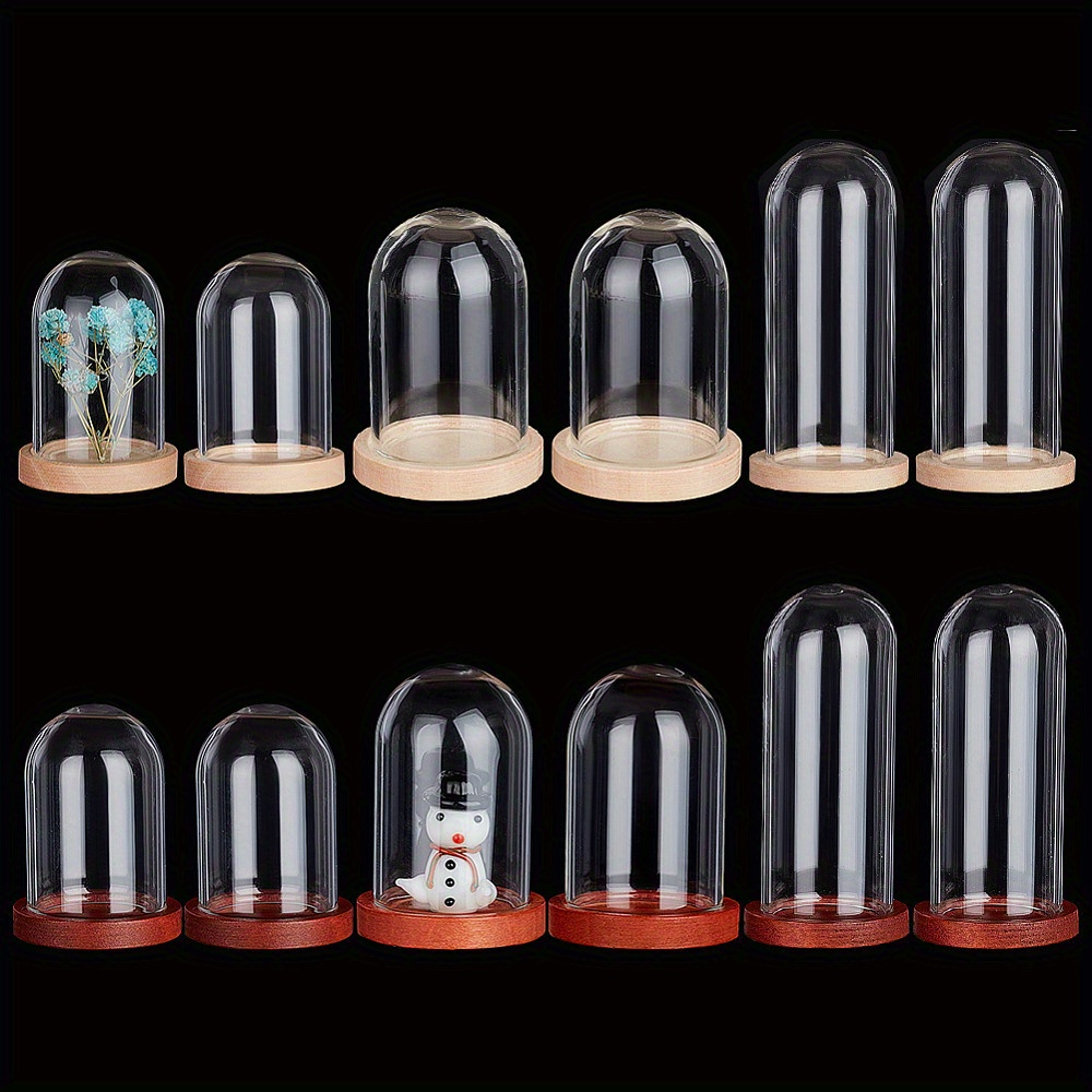 

12pcs/set Display , 3 Size Jar Wood , Bottles , Decorative Display Case For , Christmas Decoration