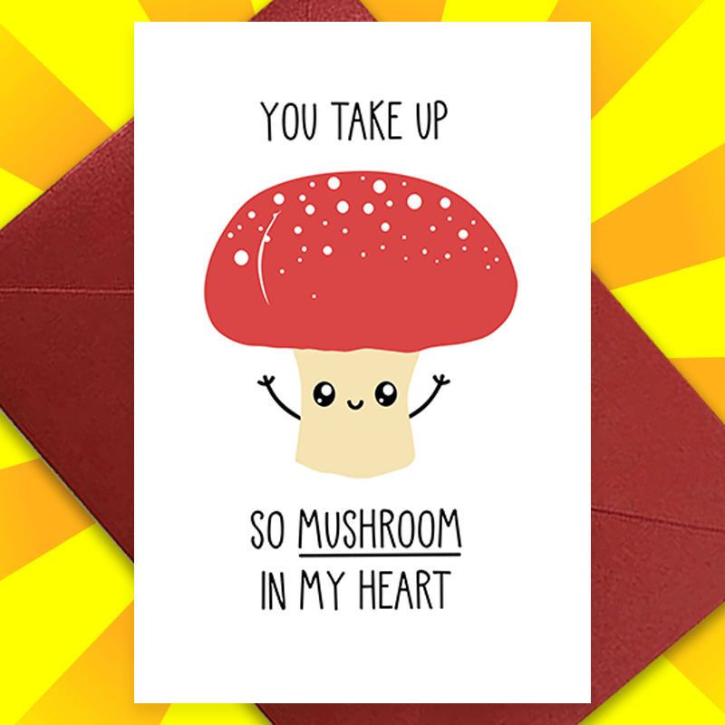 

1pc Mushroom Themed Greeting Card With Envelope - Multipurpose Card For Birthday, Anniversary, Congratulations, Thank You - Perfect For Any Recipient