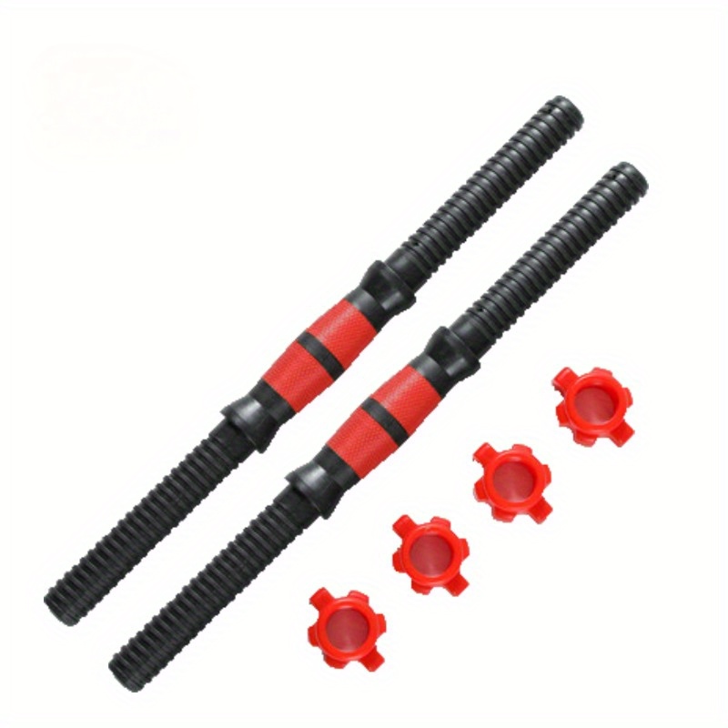 

Dumbbell Handles Threaded Barbell Bars With 4pcs Collars For Weightlifting Training Workout