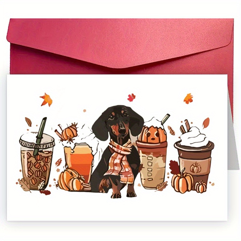 

Dachshund-themed Greeting Card With Envelope, 1pc - Universal Greetings For Any Occasion Including Birthday, Anniversary, Congratulations, Thank You - Ideal Gift For Dog Lovers