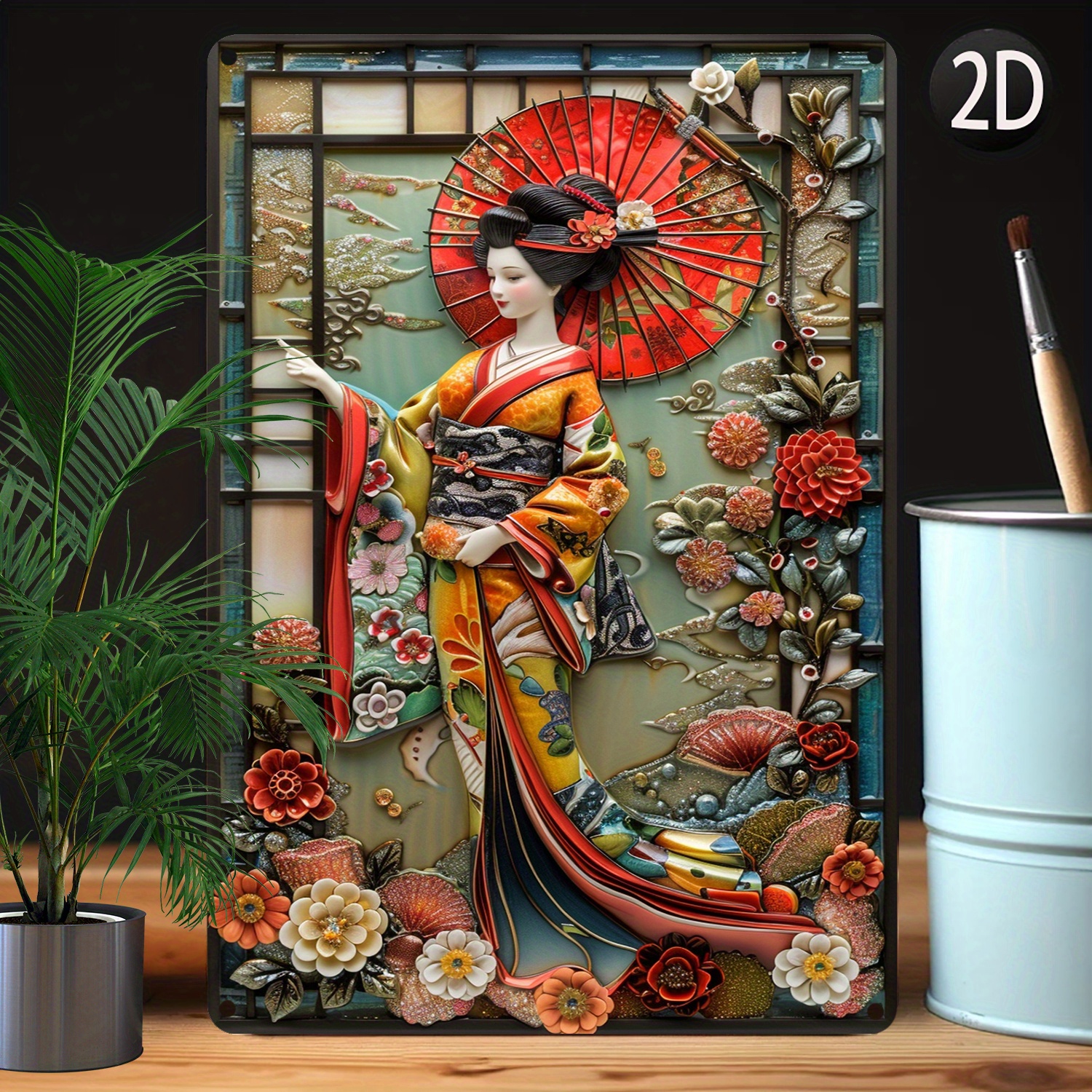 

Vintage Japanese Kimono Aluminum Sign - 8x12 Inches | Perfect For Gym, Office, Kitchen Decor & Gifts