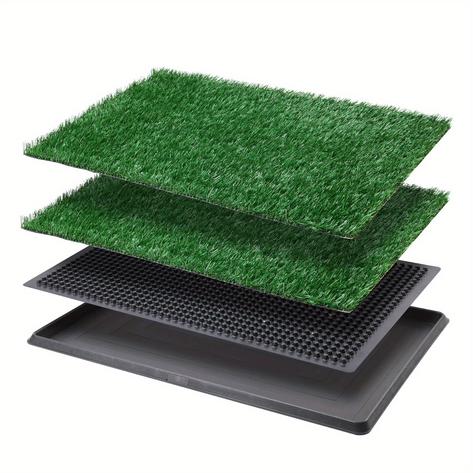 

Loobani Dog Grass Pad With Tray Large, Indoor Dog Potties For Apartment And Patio Training, With 2 Packs Loobani Dog Grass Pee Pads For Replacement