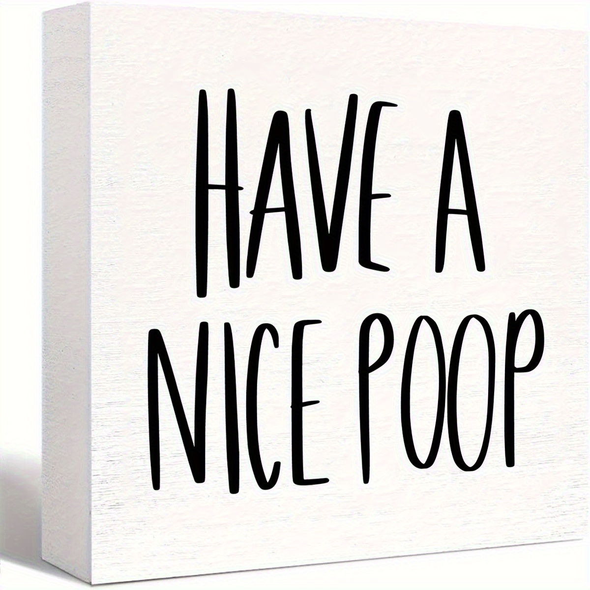 [2d Flat] , Good Poo Humorous Bathroom Decor - Rustic Pvc Plaque For Half Bathrooms, Desk And Shelves - Home Decor
