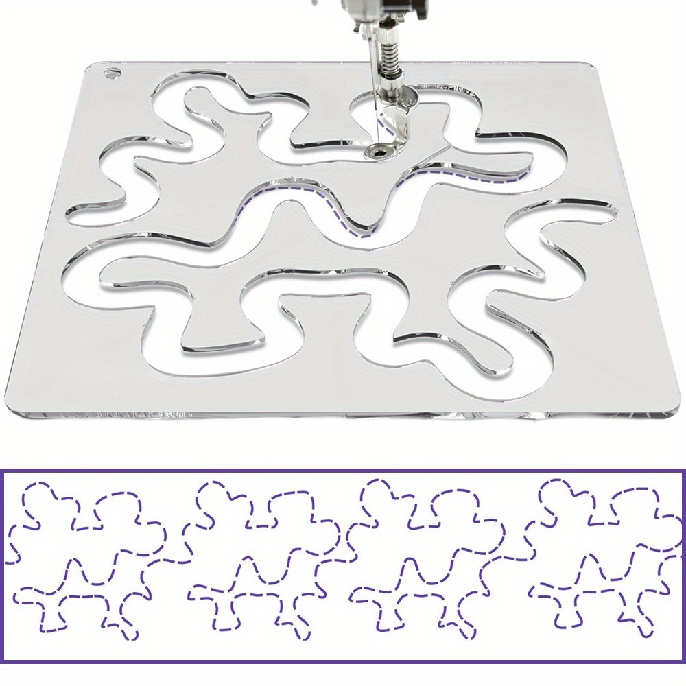 

Meander Quilting Templates: Acrylic Ruler For Industrial & Domestic Sewing Machines - Quilting Design -