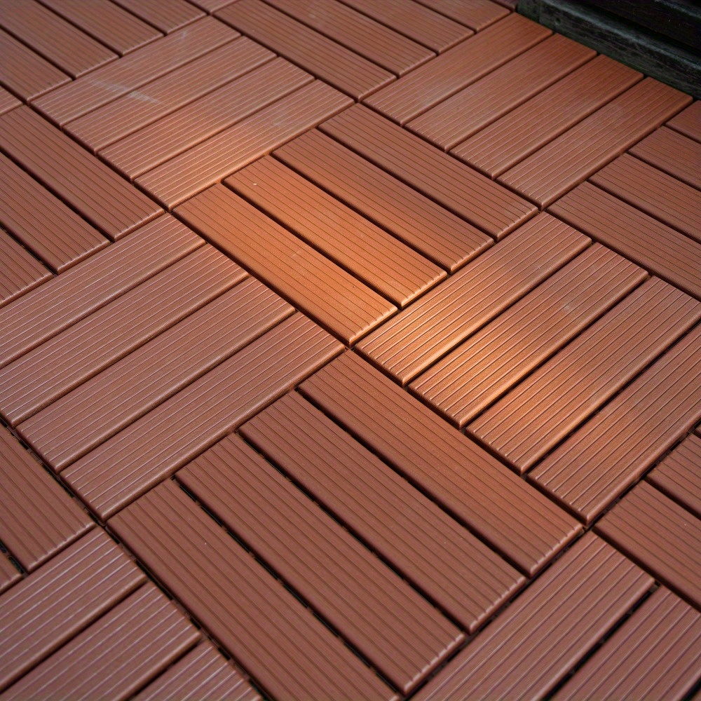 

Interlocking Deck Tiles 12"x12", Waterproof Outdoor Patio Flooring - , High Quality Pp Material, Sturdy & Lightweight Deck Tiles For Poolside, Balcony, Backyard - Dark Gray 44/27pcs