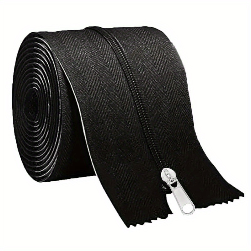 

Black Heavy Duty Zipper For Tarp, Wall, Rust-resistant And Waterproof, Double-side Indoor Outdoor Dust Barriers Peel, Ex