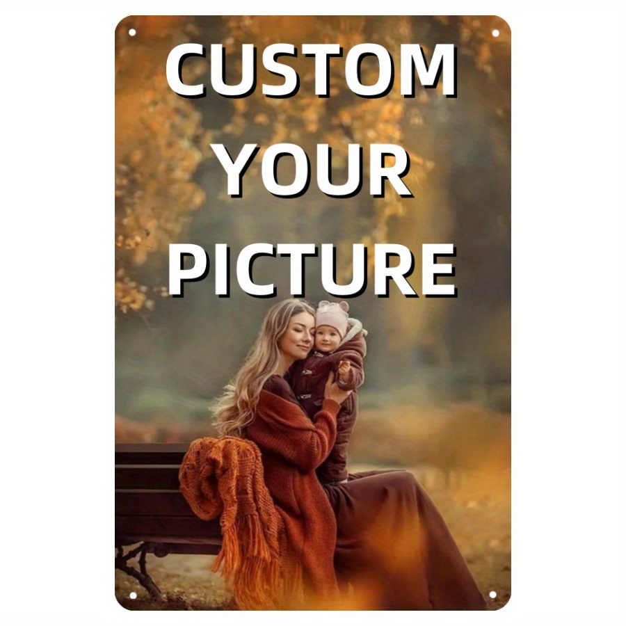 

Custom Photo Tin Sign - Personalized Metal Wall Art For Home Decor, Perfect Gift & Unique Keepsake
