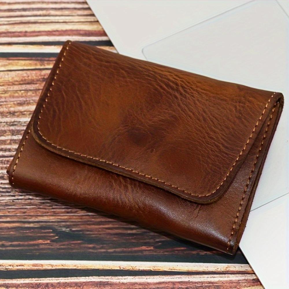 

Men's Leather Multipurpose Wallet License Clip Vintage Change Bag Wallet