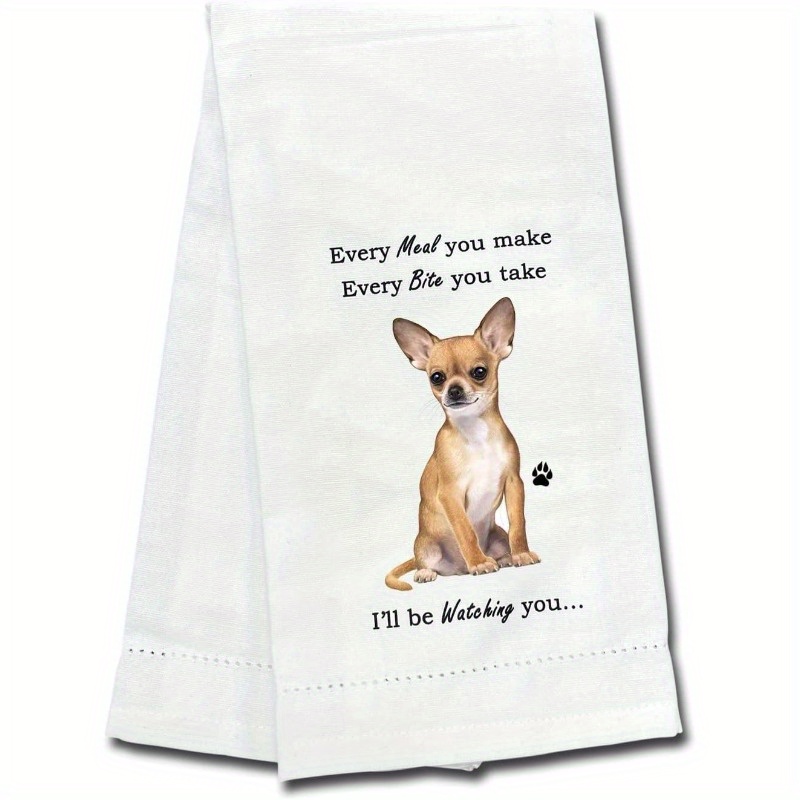 

1pc Dogs Insprirational Words Design Hand Towel, Soft High Absorbent, For Bathroom, Gym, Shower, Exercise, Kitchen Towel, 18 X 26 Inches