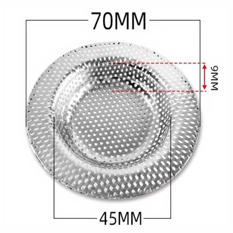 TEMU Desagüe de piso completo de acero inoxidable para la cocina, adecuado para fregaderos, lavavajillas, bañeras y como cubierta colectora de pelo