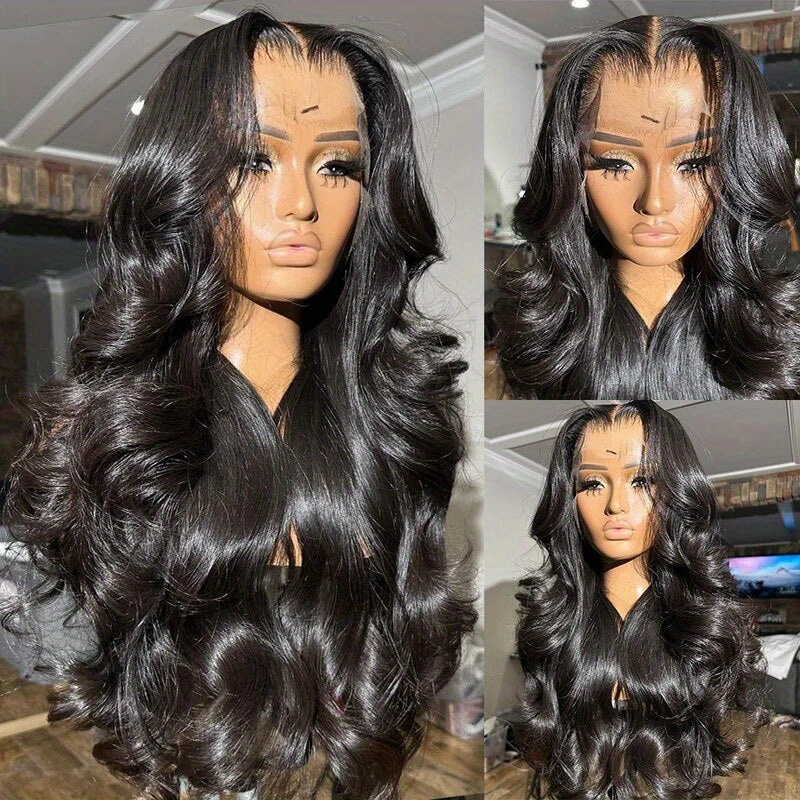 Straight Lace Front Wig Human Hair 4x4 Closure 200 Density Glueless Glueless Preplucked Human Hair Wigs 13x4 Transparent Lace  main image 2