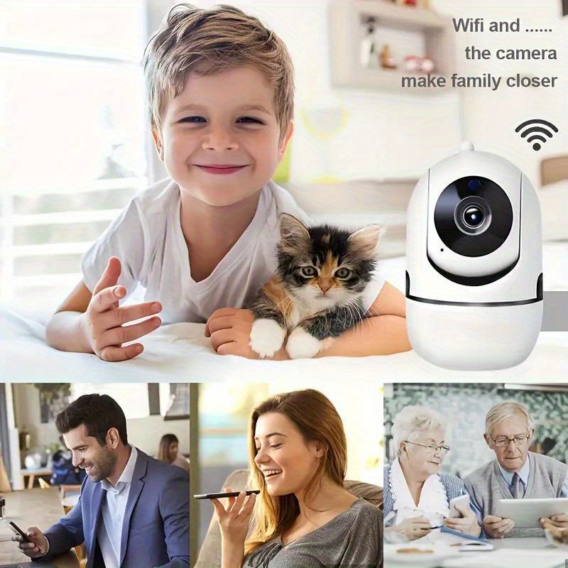 wjg smart   camera 1080p wifi ai tracking motion detection pet monitor with alarm push usb powered night vision two way audio for indoor use details 10