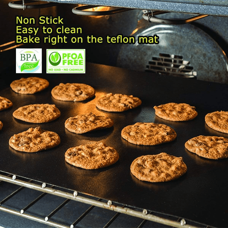 3 pack non stick   oven liners heavy duty reusable oven mat set for electric gas ovens heat resistant up to 500 f bpa   free ideal for   use details 2