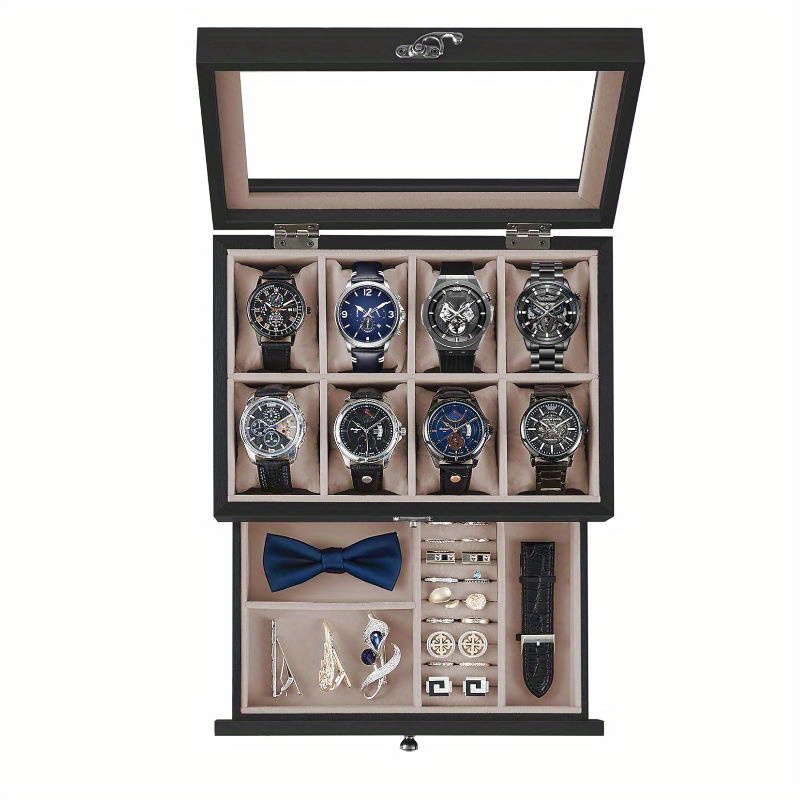 

8- Box, 2- Display Lid, Removable Pillows, Lining, Jewelry Box,