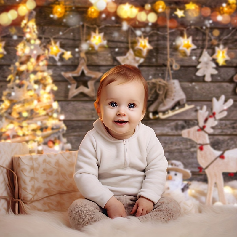 Andoer 1,5 * Photographie De 2m Backdrop Motif éToile Cadeau De NoëL pour BéBé Photo Studio Enfants Enfants Portrait Prise De Vue