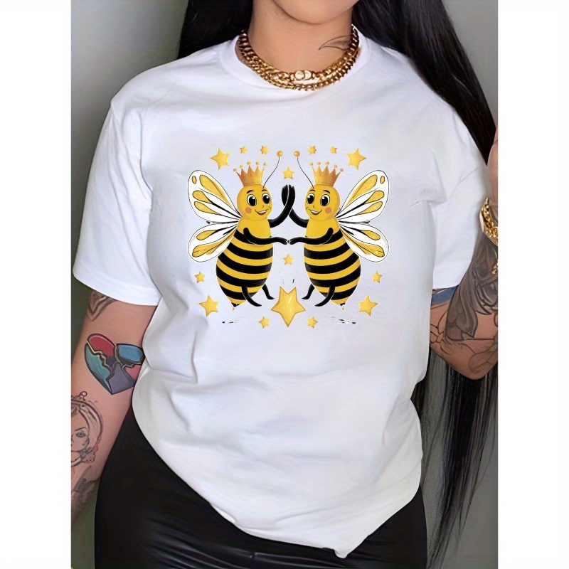 

2 Anthropomorphic Bees High 5 Women's T-shirt