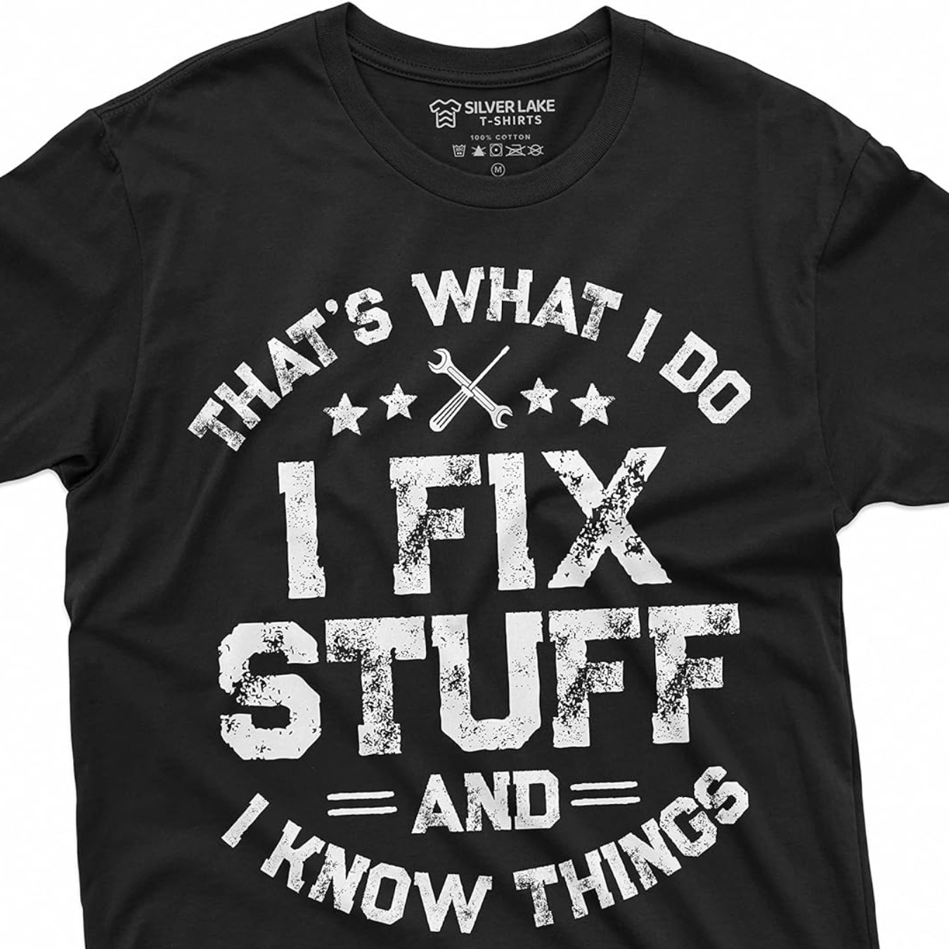 

1 Pc, 100% Cotton T-shirt, Men's Funny I Fix Stuff T-shirt Garage Tee Shirt