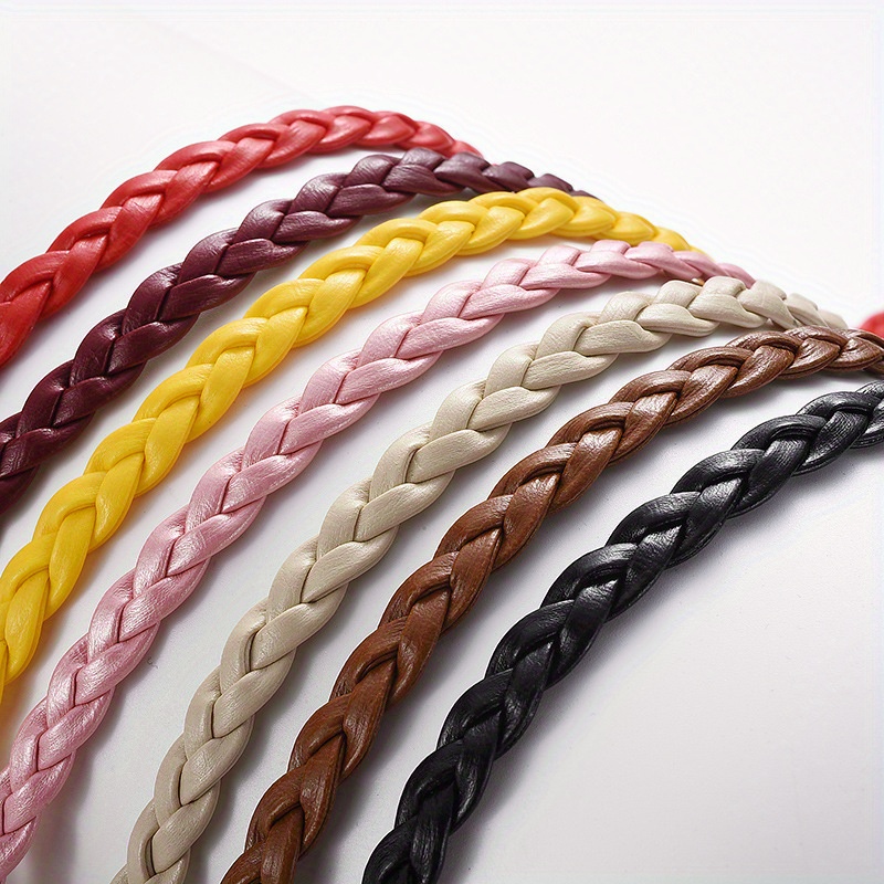 Stylish Women's Braided Waist Belt with Knot Decoration, Candy Color Small Belt, Simple and Clip Belt