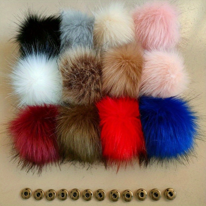 

2pcs Fox Fur Pom - For , Shoes, & Decorations