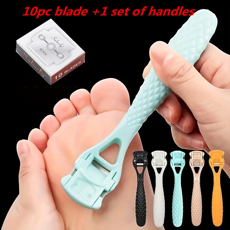 10pcs blade 1 set of random color   scrapers pedicure tools to remove dead skin and   sharpening tools     soles heel   pedicure kits personal care and beauty gadgets