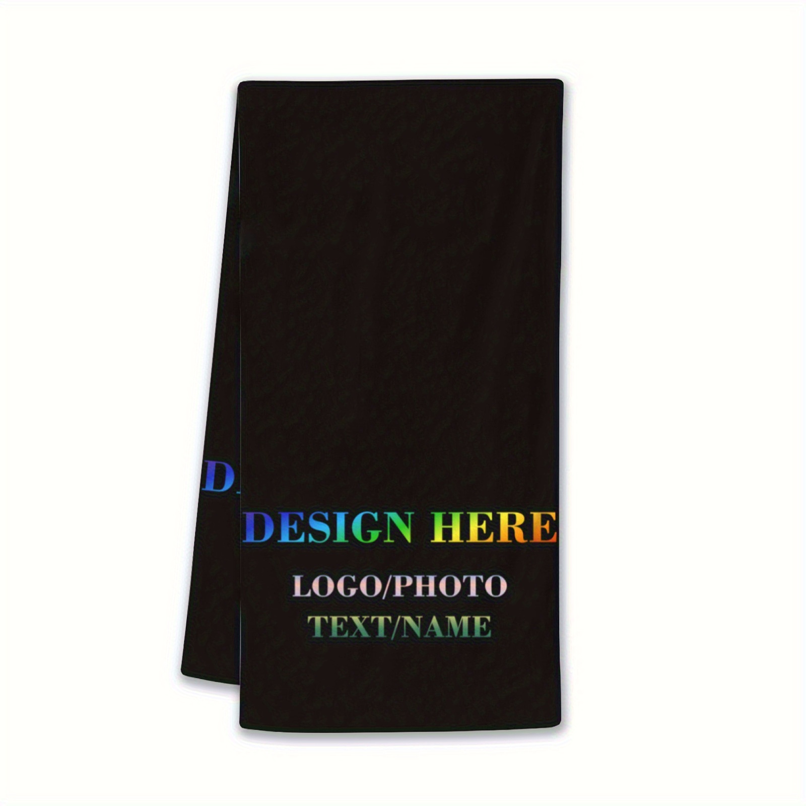 

Custom Personalized Photo Towels - Super Soft Non-woven Polyester Dish Cloths & Towels | Contemporary Style With Vegetable Theme | Oblong Hand Wash Only Kitchen Towels With Customizable Name/logo.