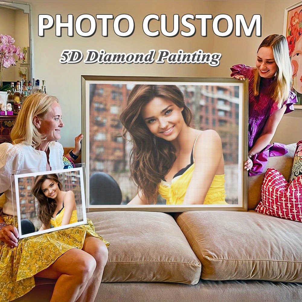 

Custom Photo Diamond Painting Kit - Diy 5d Full Drill Embroidery Set, Square & Round Acrylic Diamonds, Personalized Mosaic Art For Home Decor Diamond Painting Kits New Diamond Painting Kits