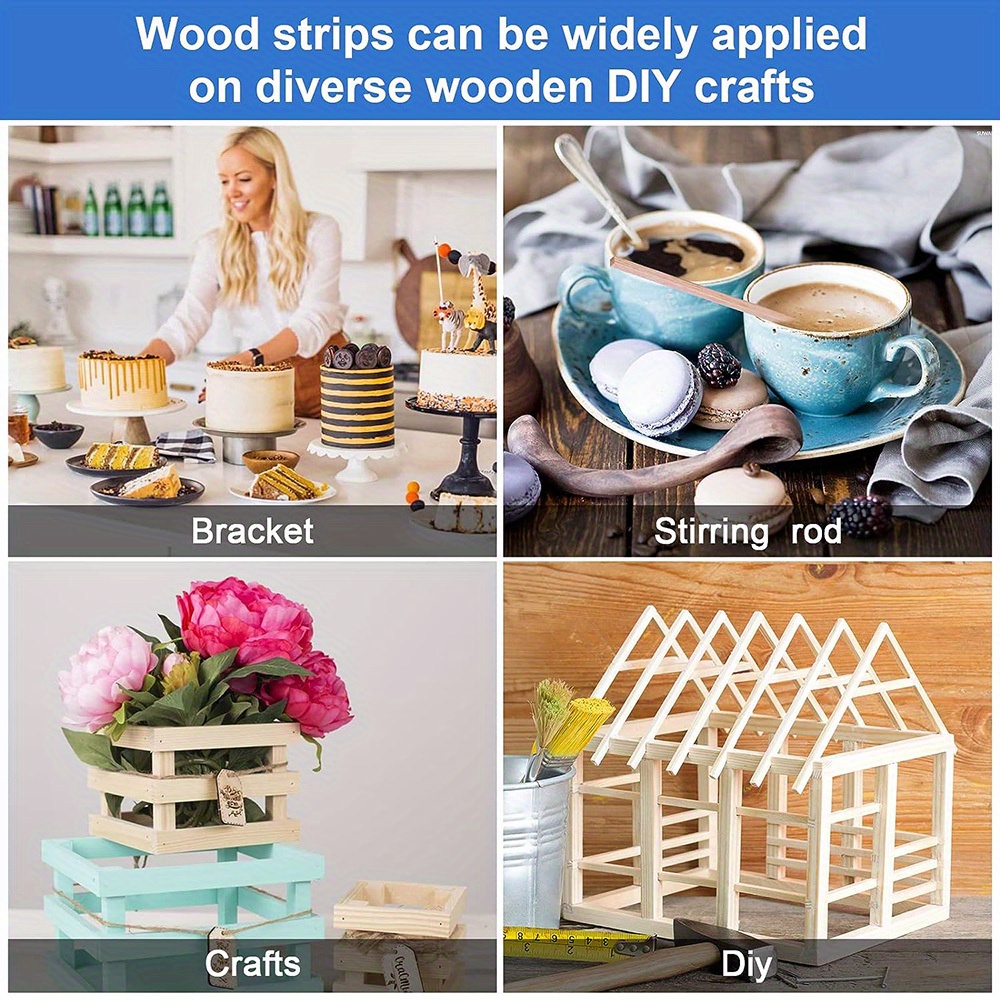 

120 Pieces Of Light Wooden Strips For Diy Handmade Airplane Wooden Strips, Building Sand Table Model Cork Strips, Balsa Wood Strips