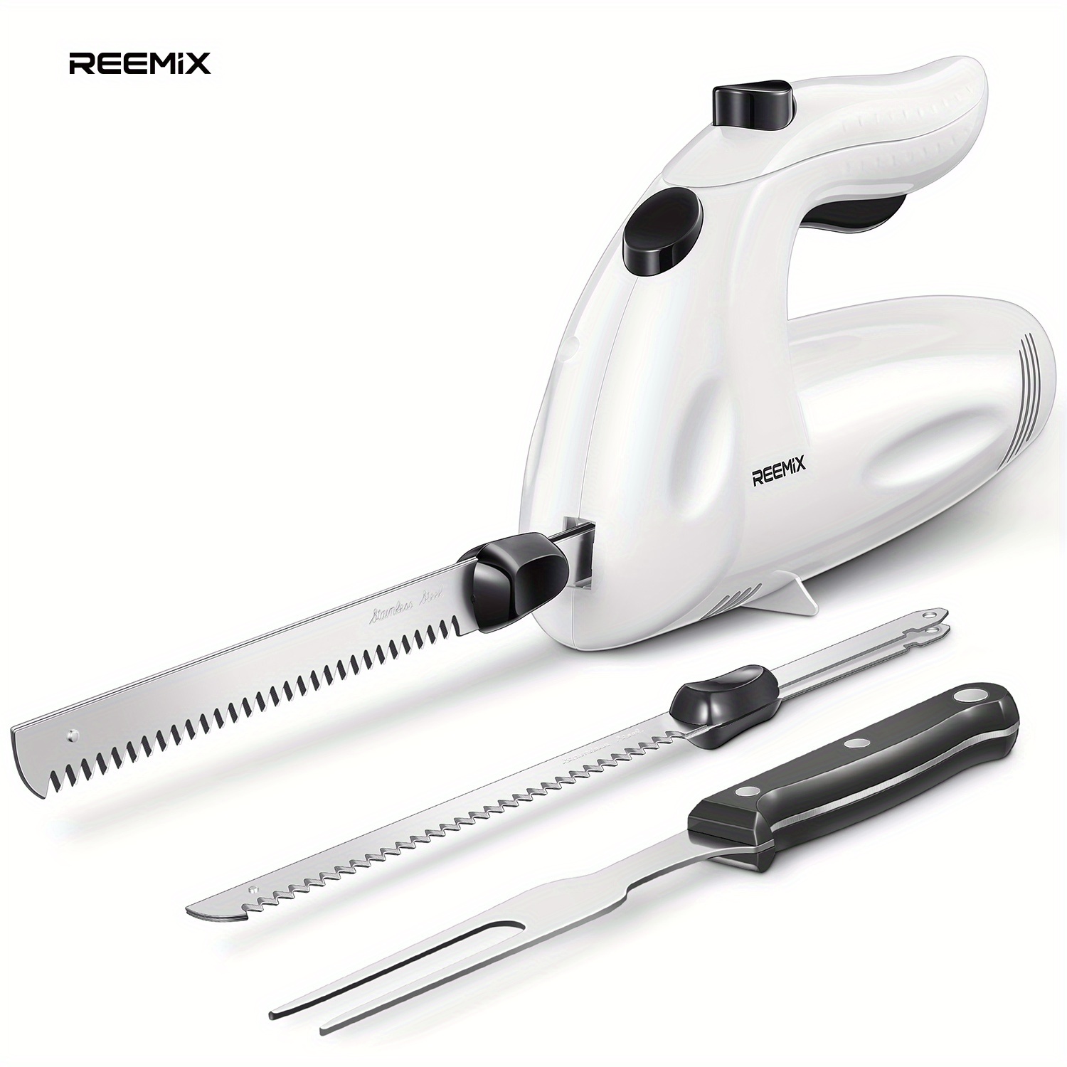 

Reemix Knife , 150w Knife Set For Meats, Poultry, , And 2 Blades Included,