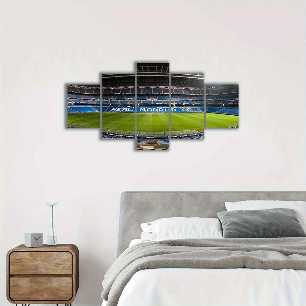 

5pcs Field Art Set - Decor For , , - Hd , Wood Frame, Housewarming