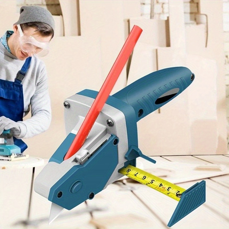 

1pc Drywall Cutting Tool: Gypsum Board Cutter With 196.85in Tape Measure, Quick Cutting Utility Knife For Drywall, Carpentry Tool, Woodworking Scribe Tool