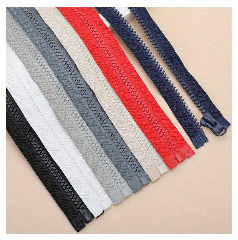 1pc 5 resin single opening zipper access control closed end