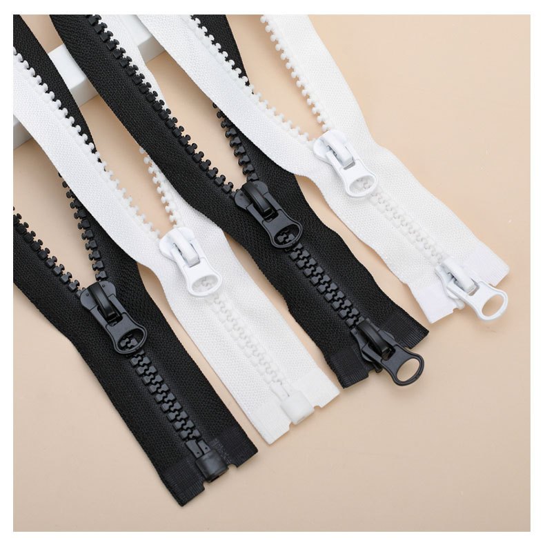 てむ 1pc 5 resin single opening zipper access control closed end