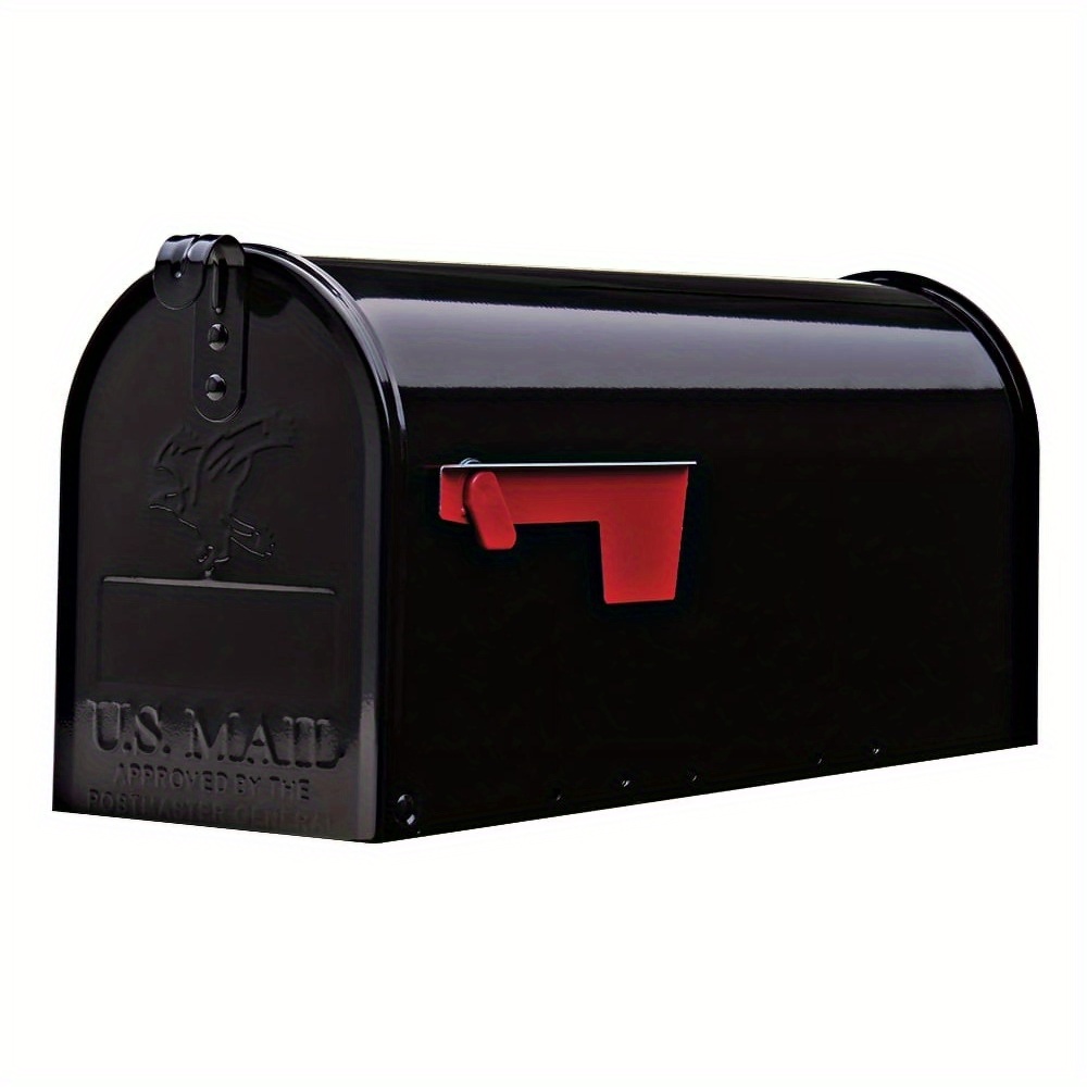 

Steel, Post Mount Mailbox, Black,