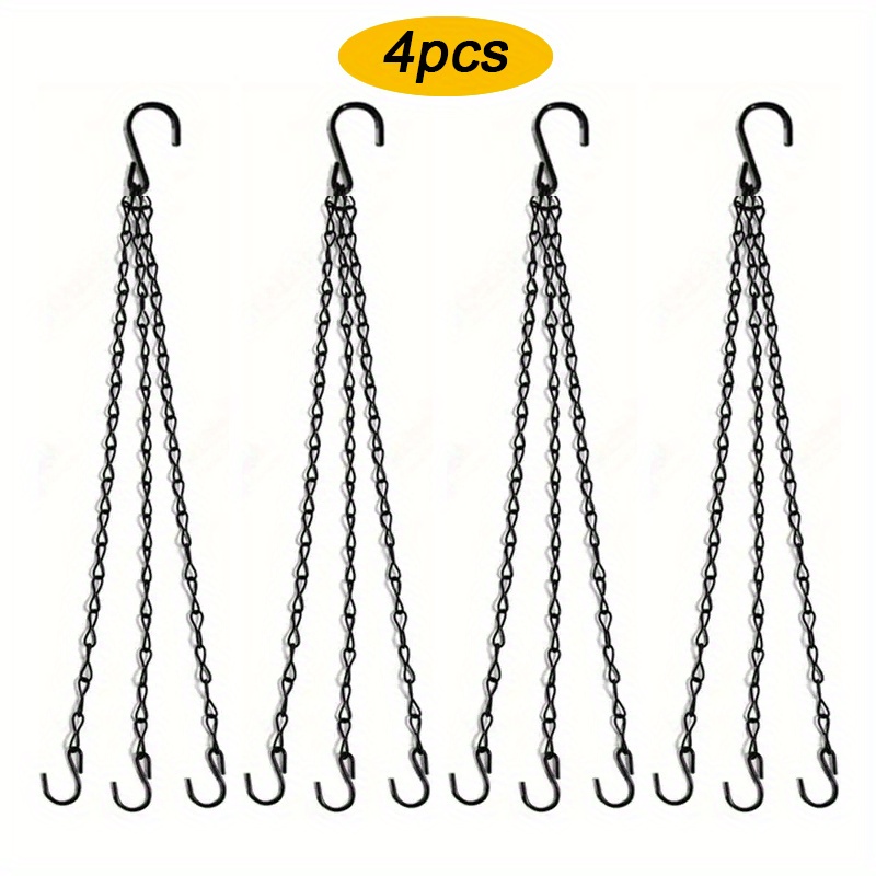 TEMU 4pcs Adjustable Metal Hanging For Flower Pots, Feeders & Lanterns - 15.7