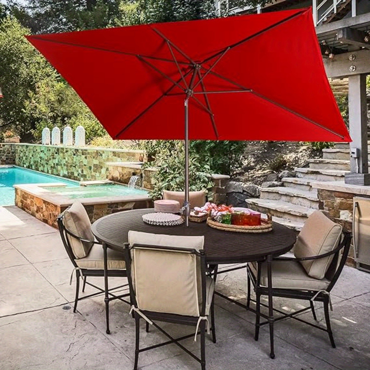 

Royalcraft Outdoor Patio Umbrellas For Deck, Lawn, Pool& Backyard, 6.5ft × 10ft