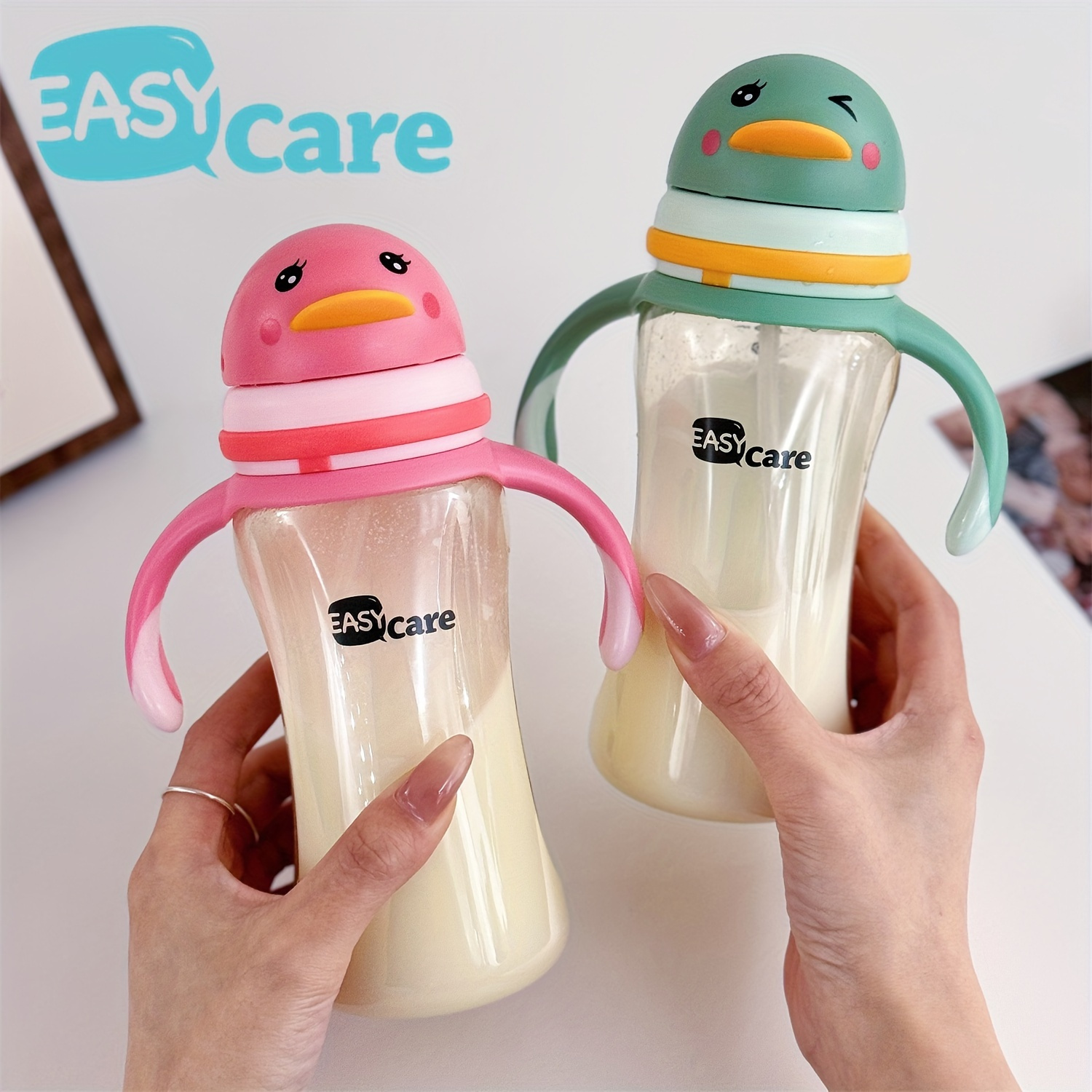 3pcs Baby Feeding Bottles, PPSU Material, BPA-free,  Learning Cup, Duckbill Cup, Easy to Hold And Clean, Suitable for