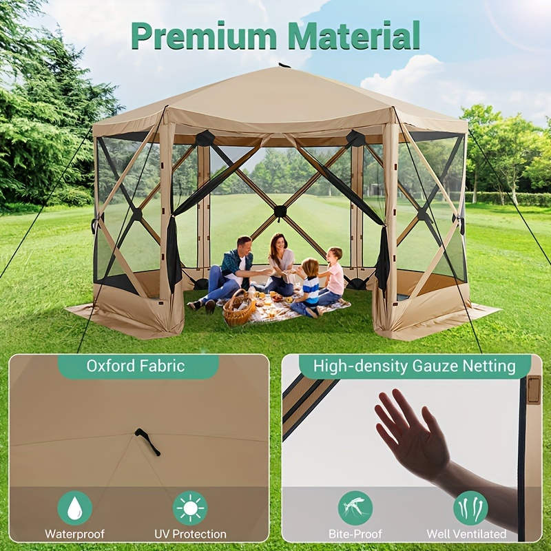 

Hoteel Outdoor 12x12ft, Pop-, Suitable For Camping, Screen Tent With , Portable Tent With Tote Bag And