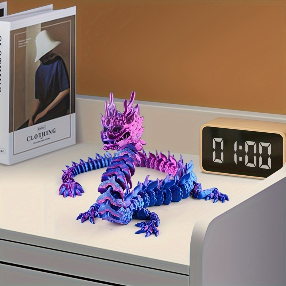 

Unique 3d Printed Dragon - Flexible, Plastic Home Decor & Collectible Toy - Perfect Gift