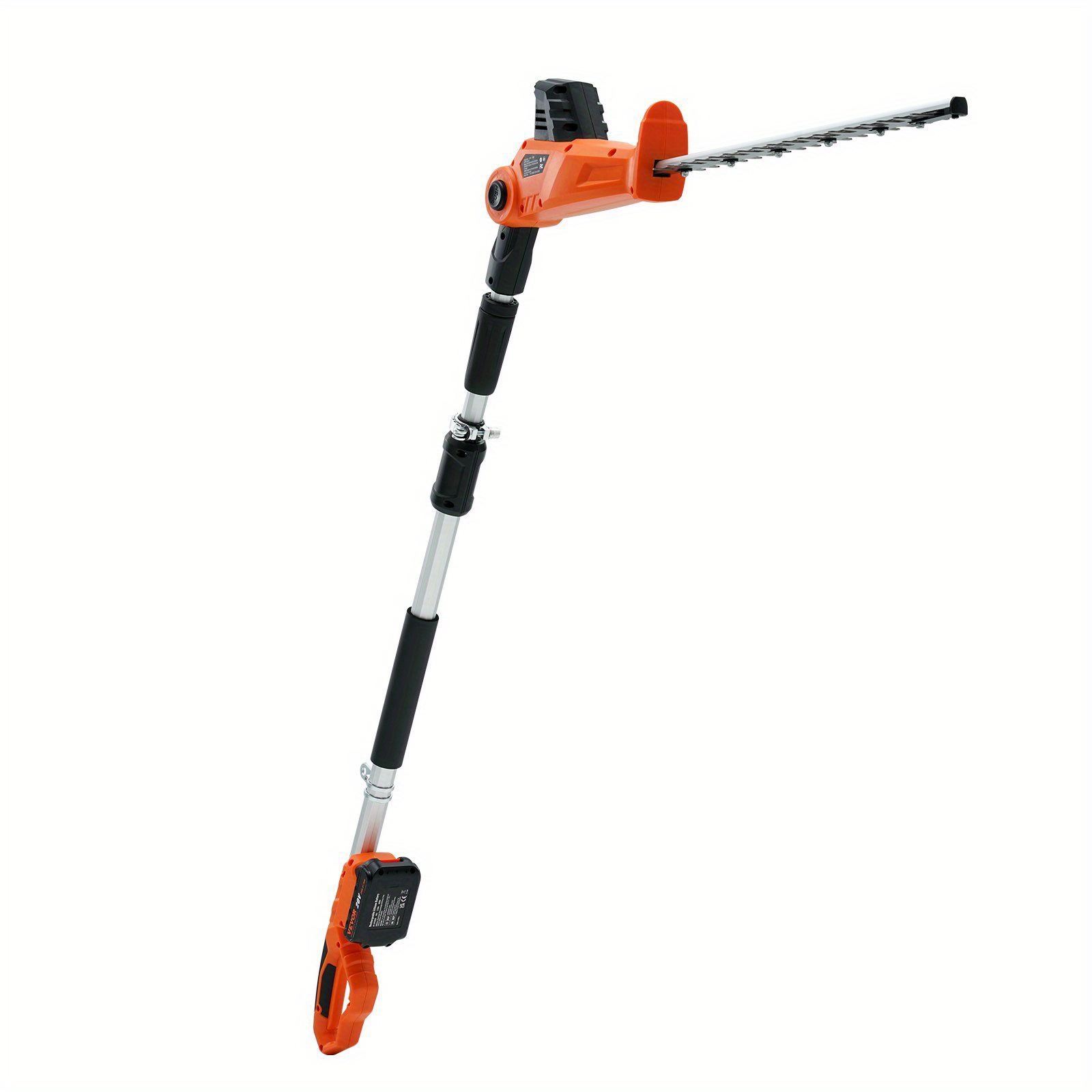 

Cordless Hedge Trimmer, 18 Inch Double-edged Steel Blade, Pole Hedge Trimmer Kit 20v Battery, Fast Charger Included, 74"-94" Telescoping Design For High Branches