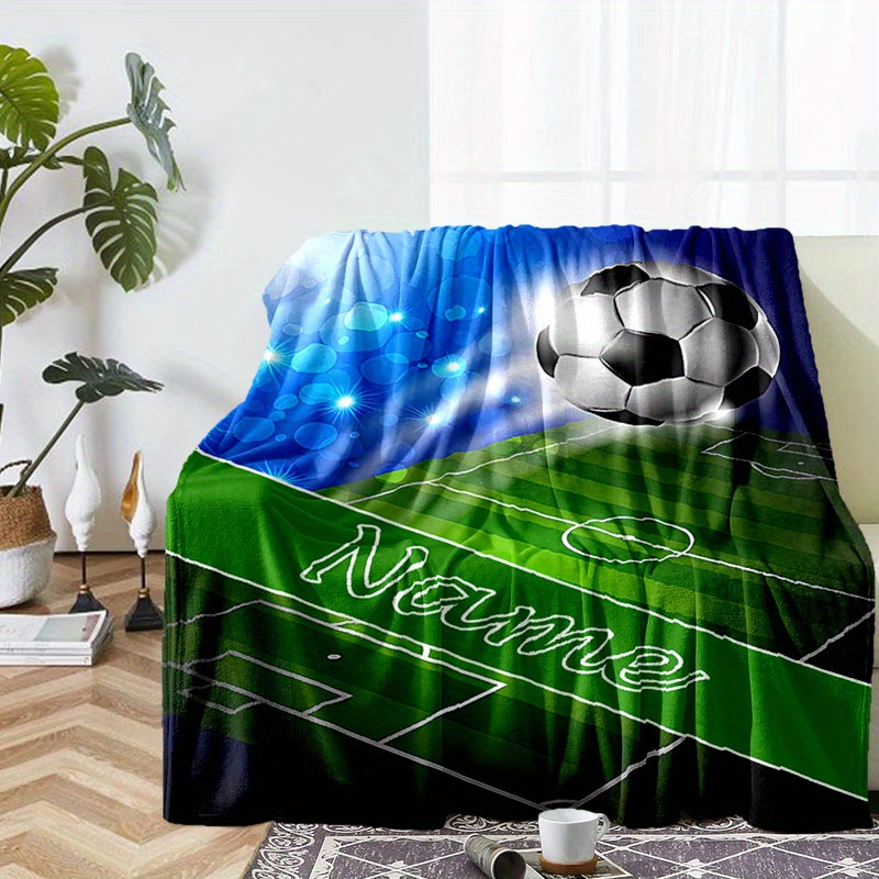 

Custom Football-themed Flannel Throw Blanket - Soft, Durable & Lightweight For Couch, Bed, Travel | Perfect Gift For Sports Fans | Available In Multiple Sizes