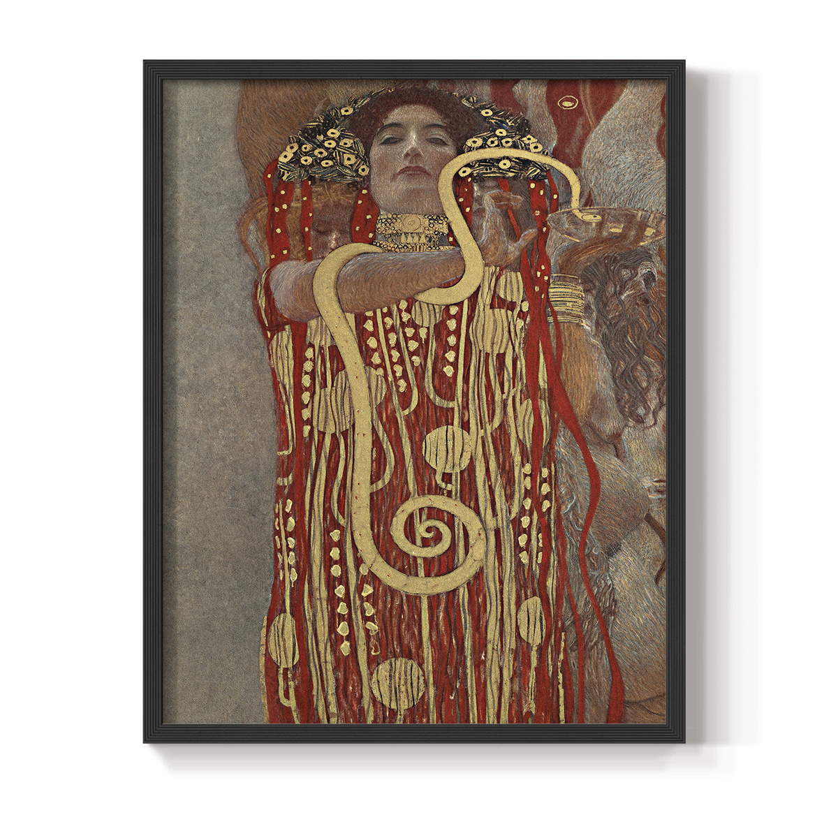 

1pc Peel Stick Framed Prints, Abstract Wall Art, Gustav Klimt Xxv -framed Print Wall Decor, Re-stickable-ready To Hang