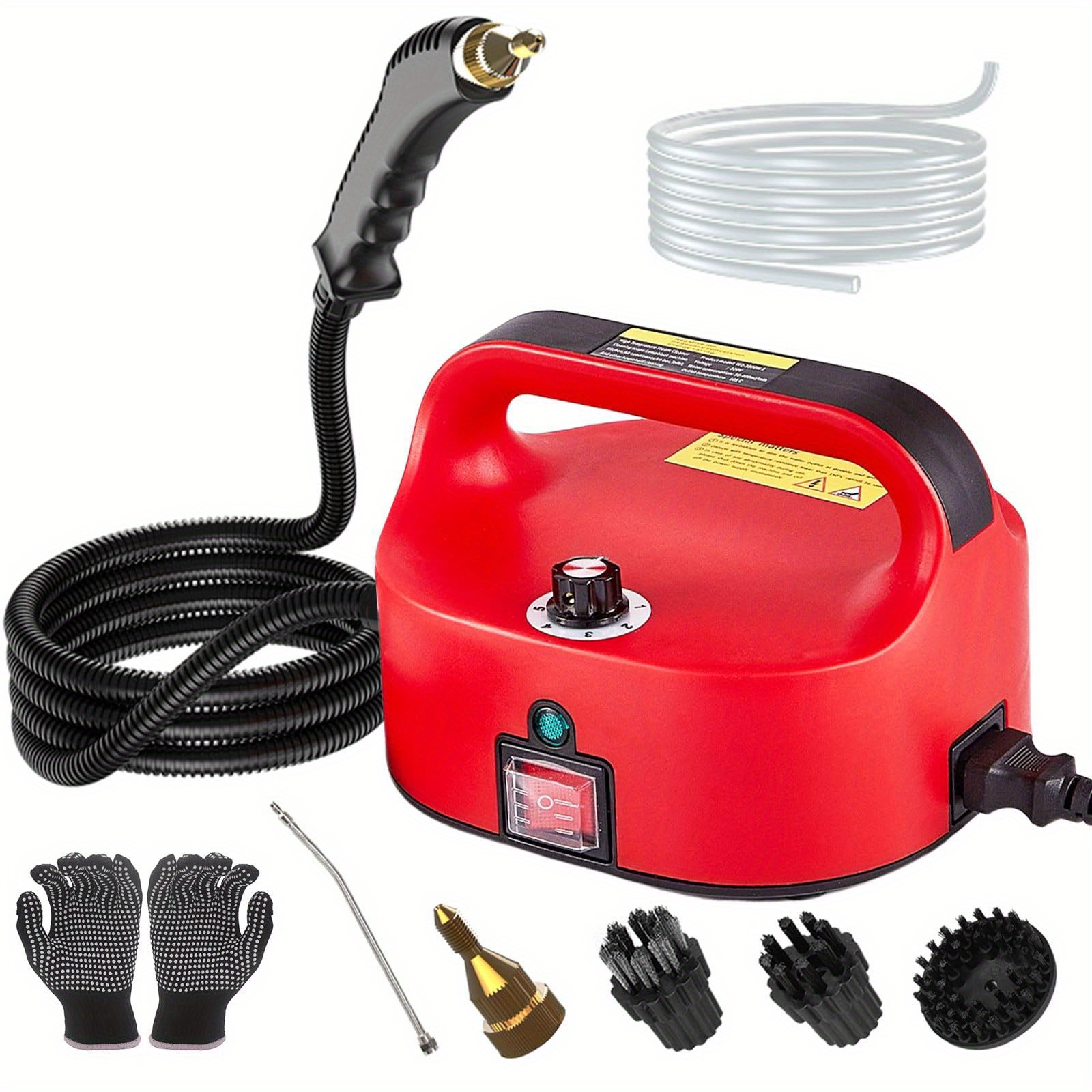 

2500w Portable Steam Cleaner, Steam Shot Cleaner Handheld Steamer For Car Detailing, High Heat Steamer For Bed Bugs, Couch, Windows, Furniture, Kitchen, Bathroom, Grout And Tile