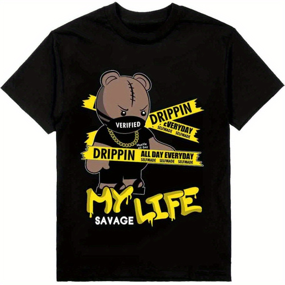 

Drippin My Life Savage Men's Fashion Printed T-shirt T Shirt