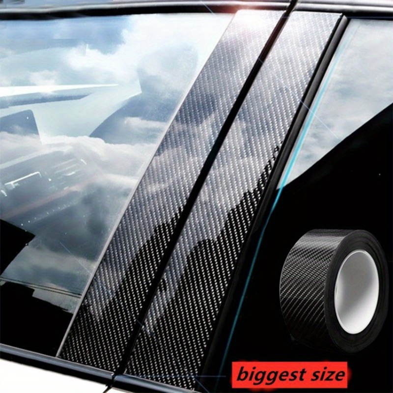 5d carbon fiber car sticker roll reflective scratch proof   tape waterproof safety protector for vehicle door sills bumpers and mirrors other material anti collision rubber strip 7x300cm details 9