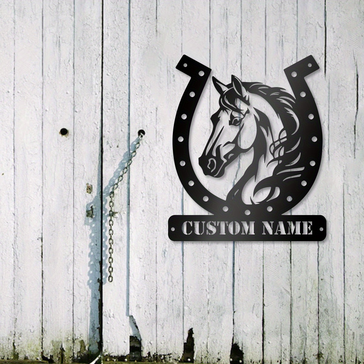 

Custom Horseshoe Horse Sign: Personalized Name Ranch Sign, Farmhouse Decor, Wall Art, Iron Crafts, Modern Wall Décor