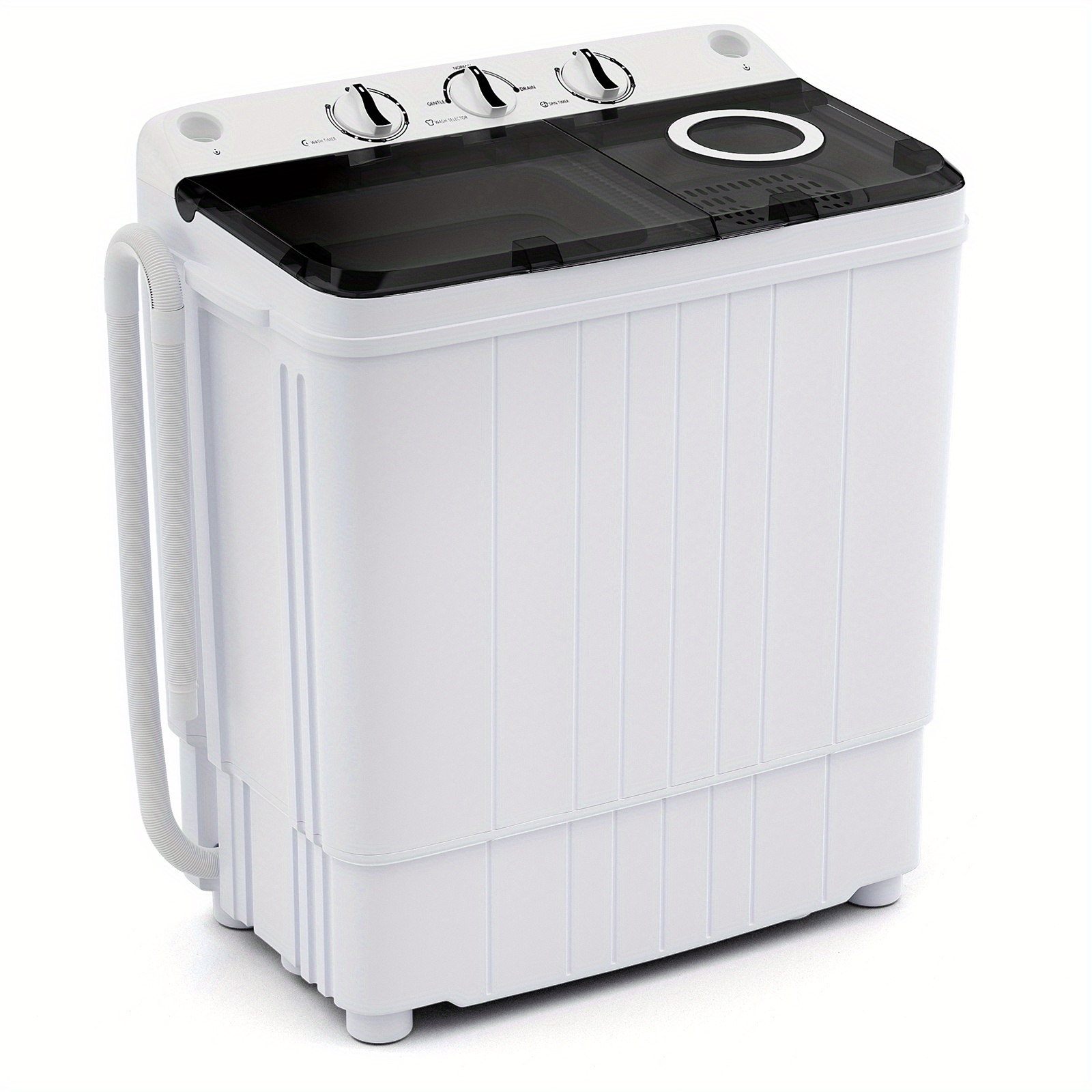 

Portable Washing Machine 17.6 Lbs Laundry Washer With Drain Pump Gray